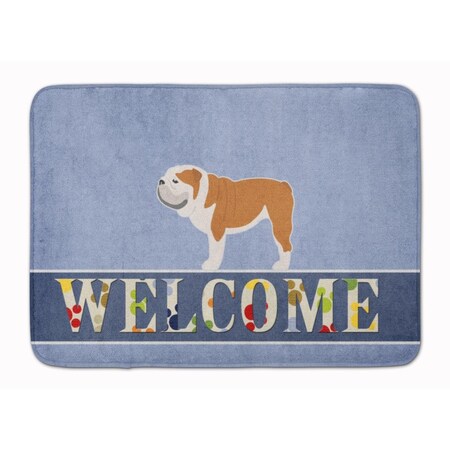 Carolines Treasures English Bulldog Welcome Machine Washable Memory Foam Mat BB5566RUG
